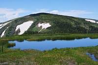 池塘越しの平ヶ岳, Mount Hiragatake photo