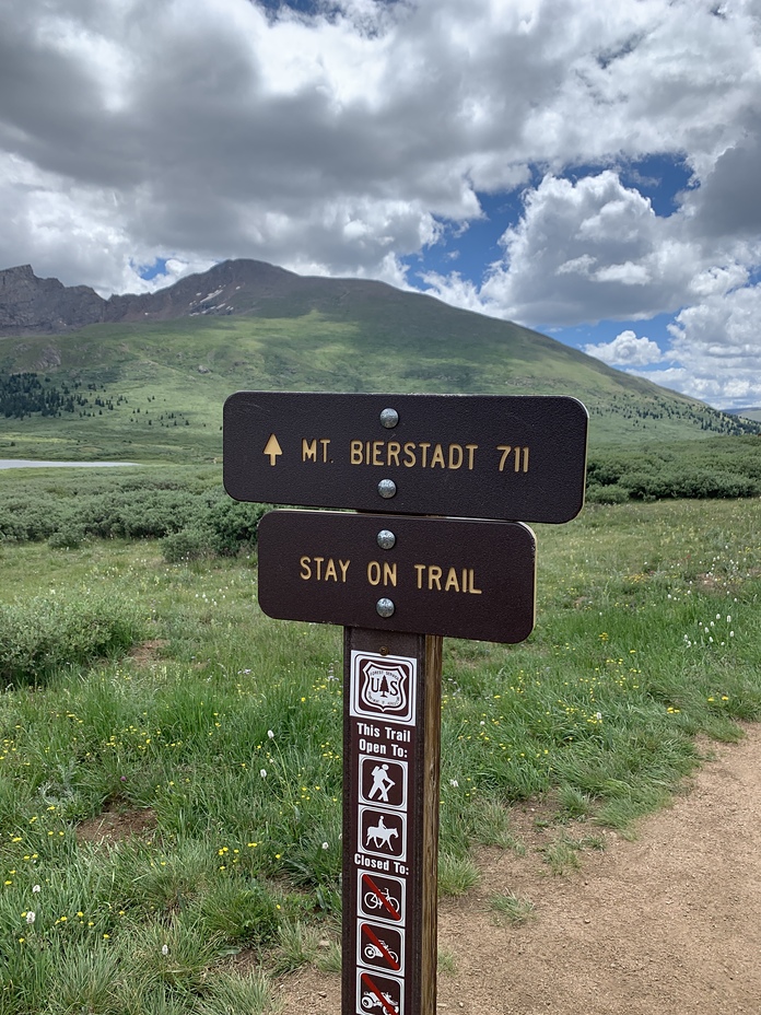 Start of trail, Mount Bierstadt