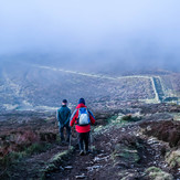 Into the mist, Moel Famau