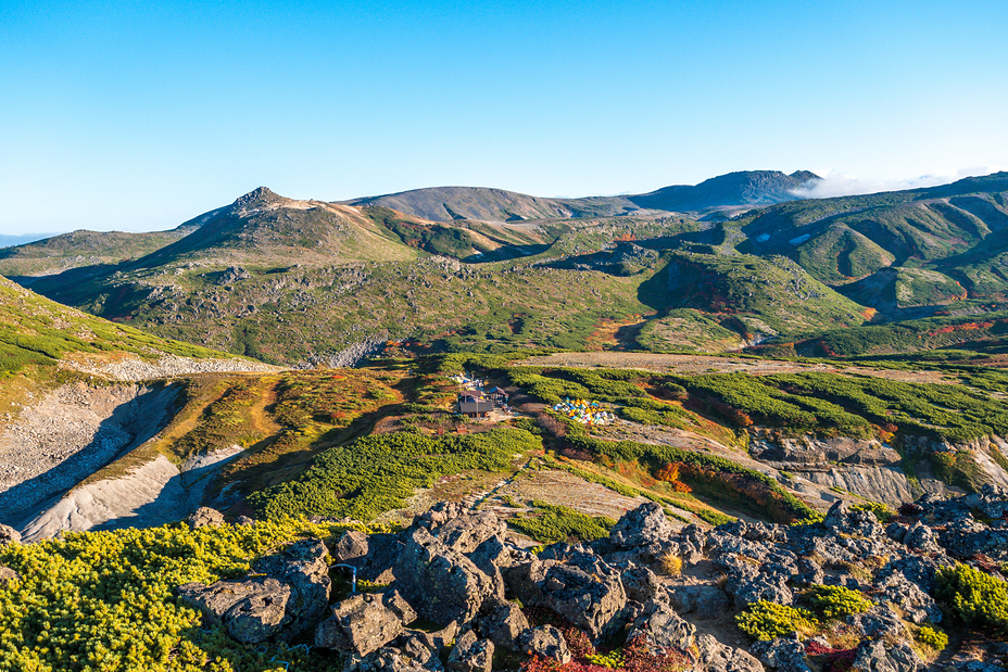 Mt. Hakuun, from top of Mt. Keigetsu., Mount Hakuun