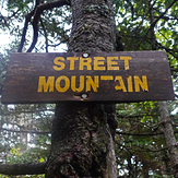 street sign, Street Mountain (New York)