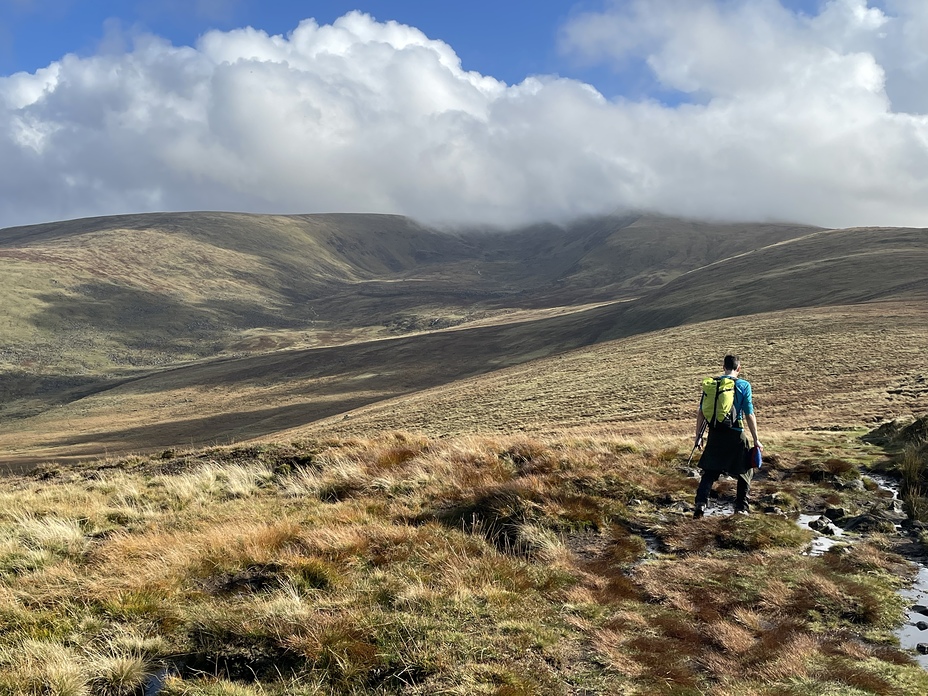 Summit bound, Lugnaquilla