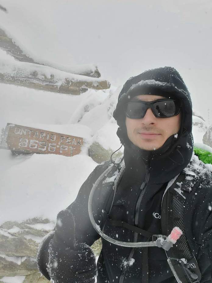 Winter storm, Ontario Peak