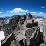 Summit view looking south to Split Mtn, Middle Palisade