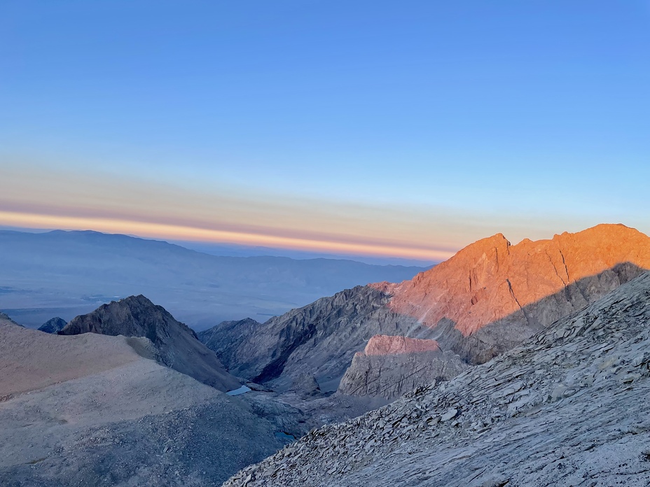 The majestic alpenglow, Mount Williamson