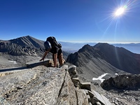 Topping out over class 3, Split Mountain photo