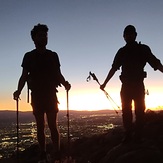 Sunrise over Palm Springs from Skyline Trail 11/25/22Skyline Trail 11/25/22 Jared & Gino, Mount San Jacinto Peak