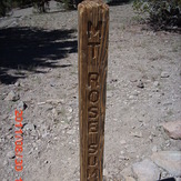 Summit trail marker, Mount Rose