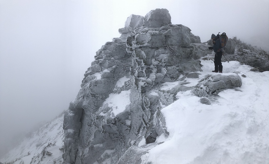 Between Haystack and Lincoln, Xmas Eve 2020, Mount Lincoln (New Hampshire)