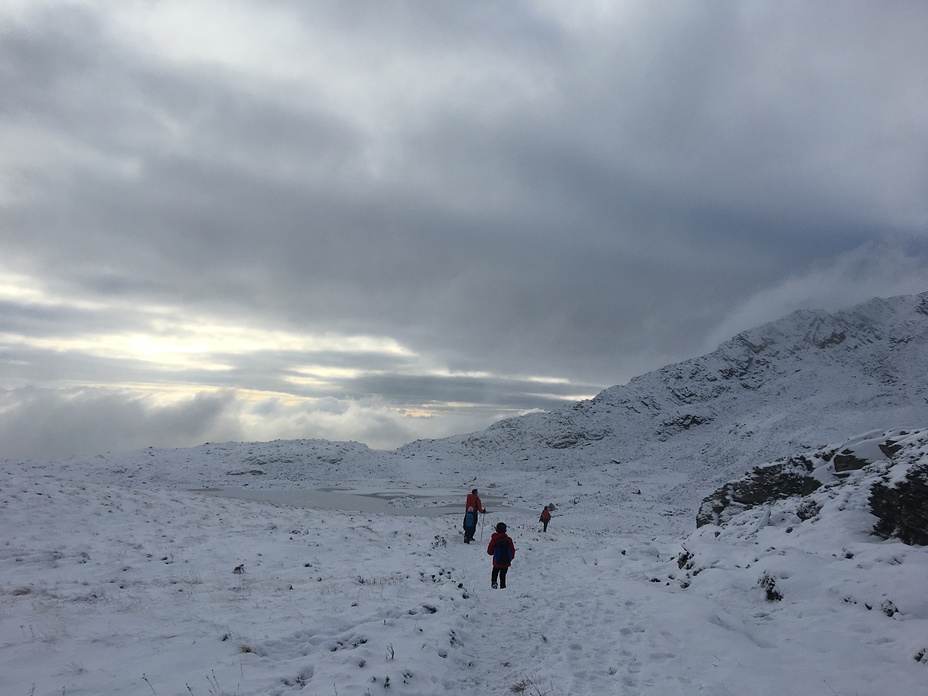 Llyn y Foel in the snow, Moel Siabod