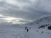 Llyn y Foel in the snow, Moel Siabod photo