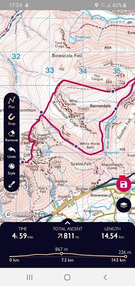 Favourite route up from Mungrisdale. Much better than slogging up from Scales Farm!, Blencathra