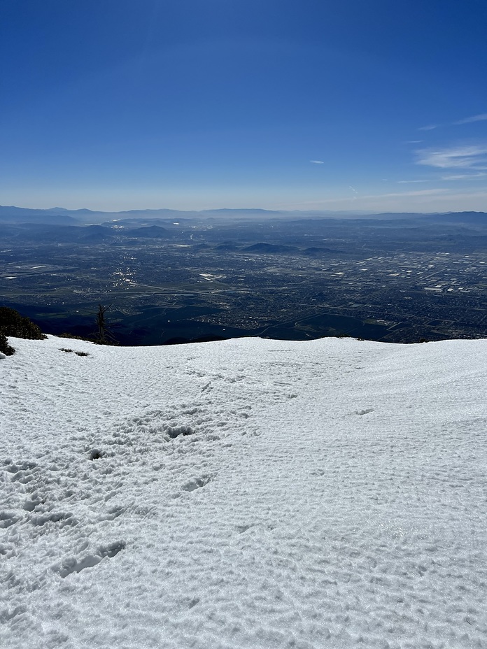 2/10/23 Summit, only tracks to the top:, Cucamonga Peak
