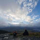 Taking in the view, Skiddaw