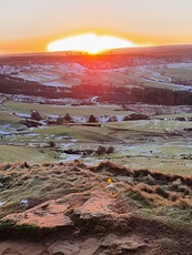 Big sunrise roseberry, Roseberry Topping photo