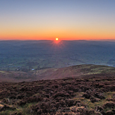 Sunset from the Clwydians., Moel Famau