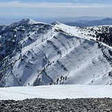 Looking down from the peak, Mount Charleston