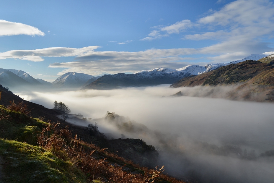 Patterdale in cloud inversion, Place Fell