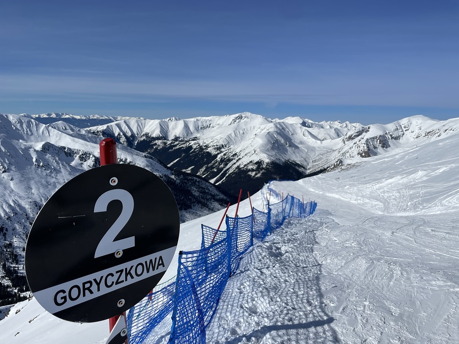 Ski trail via Slovakia from Gasienicowa slope to Goryczkowa slope, Kasprowy Wierch