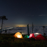 Septiembre en el Potosí viendo al oeste, Cerro de las Mitras