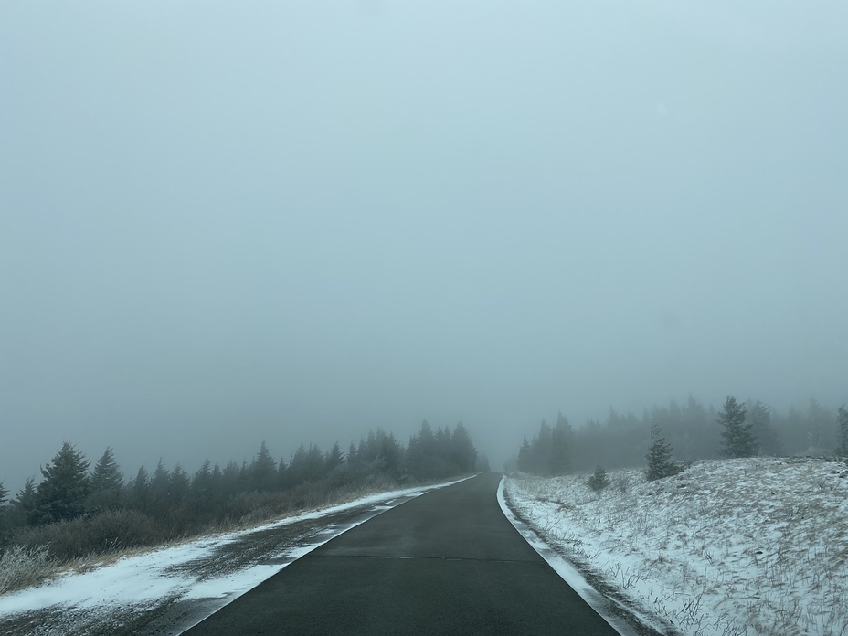 Spruce knob spring snow