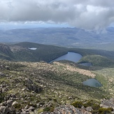 Mt Picton looking south to lake riveaux and Mt Hartz, Federation Peak