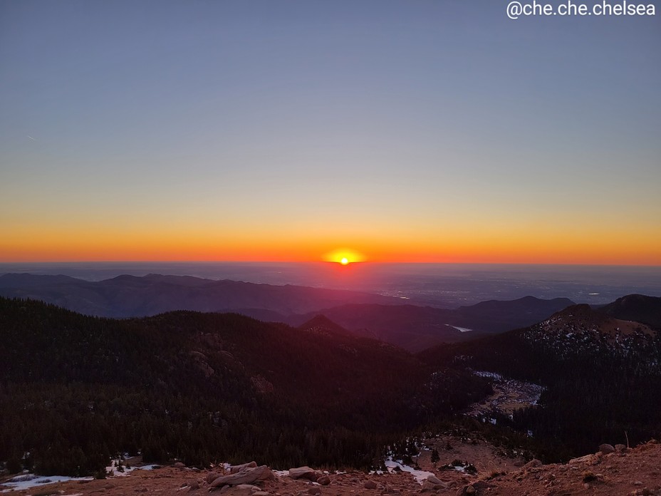 America's Mountain at Sunrise, Pikes Peak