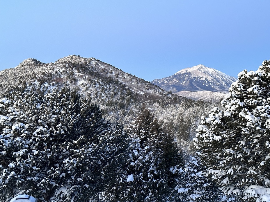 East Spanish Peak from Deck, West Spanish Peak