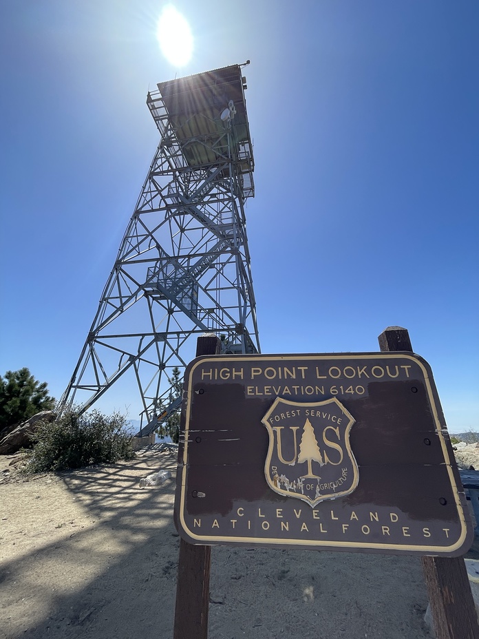 Fire watch tower Palomar high point, Palomar Mountain