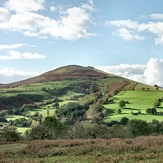 Moel Gyw from east, Moel Famau