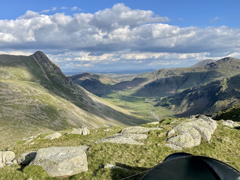 Looking down into Mickleden, Pike of Stickle