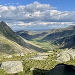 Looking down into Mickleden, Pike of Stickle