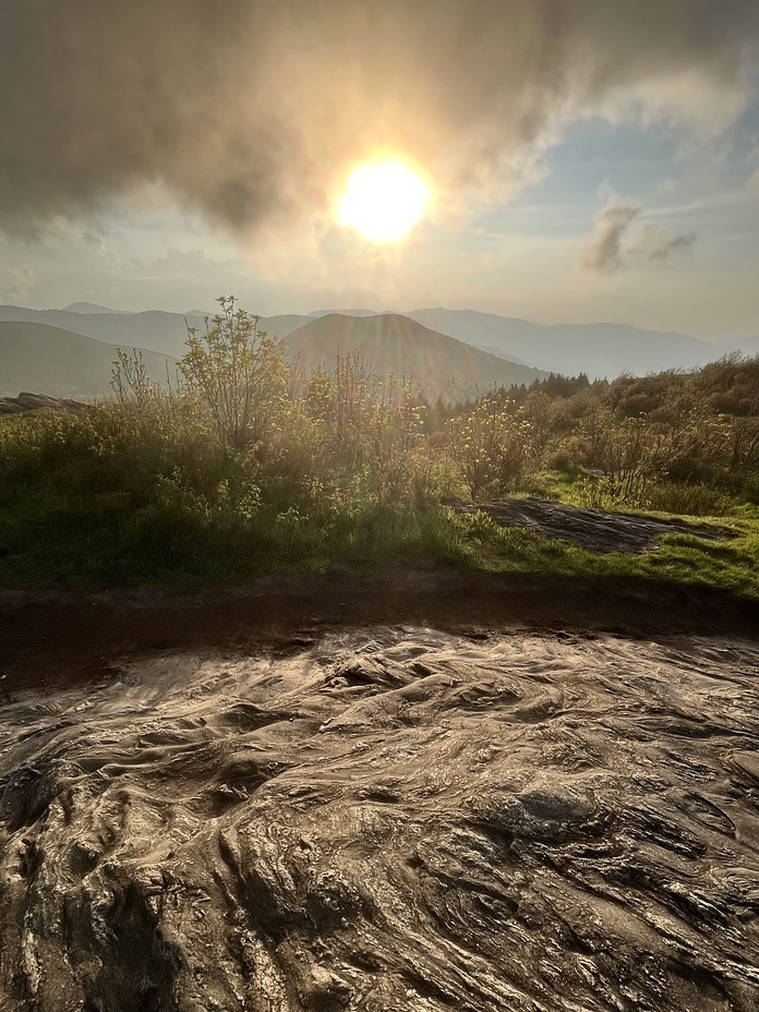 Golden Hour from lower summit, Black Balsam Knob