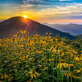 Sunrise over The Dome from The Pinnacle, Craggy Pinnacle