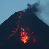 Day time Lava Flow at the Mayon Volcano