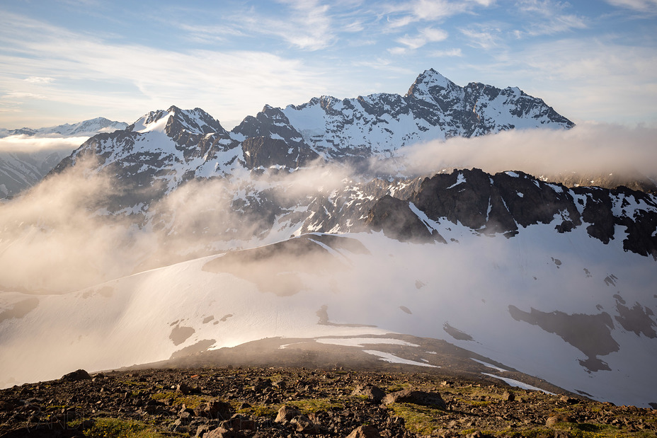 North side of Bashful Peak from near the summit of Bold Peak (6/22/2019)