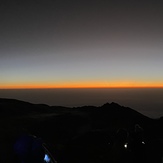 Sunrise approaching at Stella Point, Mount Kilimanjaro