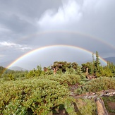 Double rainbow at Mt Goliath Nature Center, Mount Evans