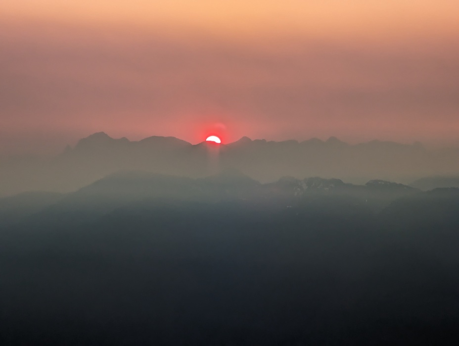 Sunrise seen from below Tim Jones Peak, Mount Seymour
