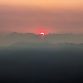 Sunrise seen from below Tim Jones Peak, Mount Seymour