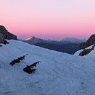 Alpen glow after sunset on Mt. Seymour on the way to Pump Peak 