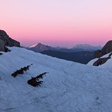 Alpen glow after sunset on Mt. Seymour on the way to Pump Peak, Mount Seymour