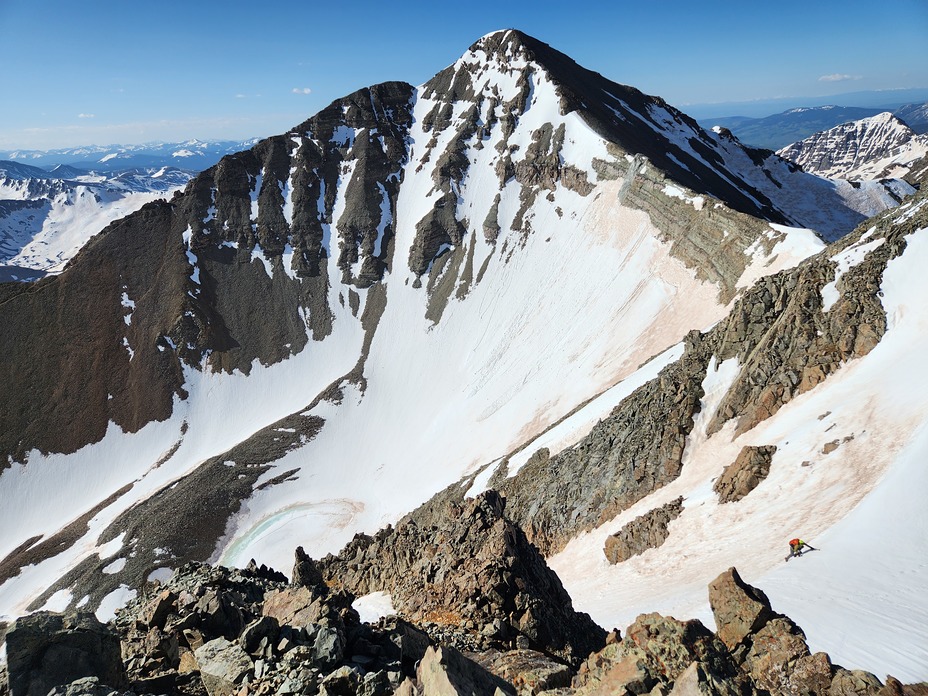 Castle Peak, view from Conundrum Peak