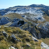 Mala Ćaba, the highest peak in the middle, Treskavica
