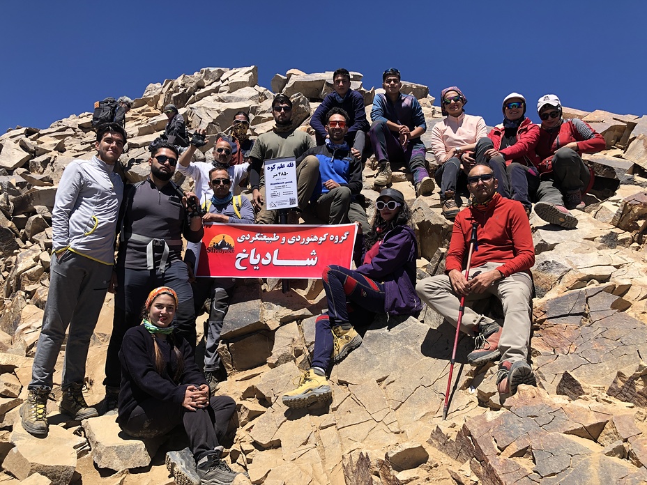 Our team on the peak, Alam Kuh or Alum Kooh