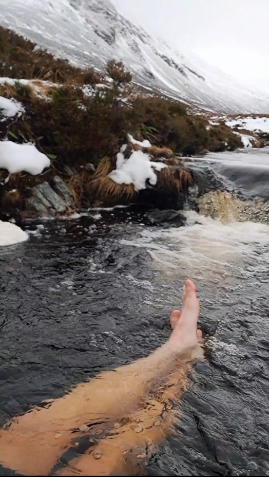 Ice bath, Ben Wyvis