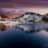 Tevno lake, sunset, Levski Peak (Bulgaria)