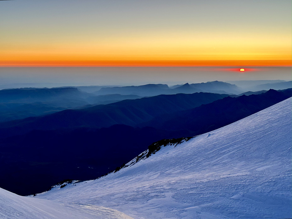Sunrise on Elbrus, Mount Elbrus