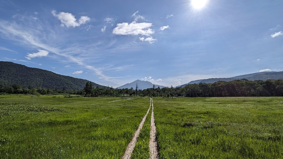 Mt. Hitsugatake from Oze Wetland, Hiuchi