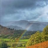 Rainbow descending Angletarn Pikes